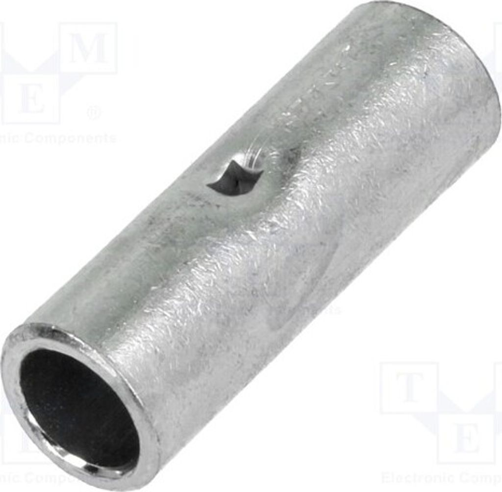 5x Kabelschuh: Stoßverbinder Kupfer unisoliert 25mm2 verzinnt BM 01660 Bootlace f