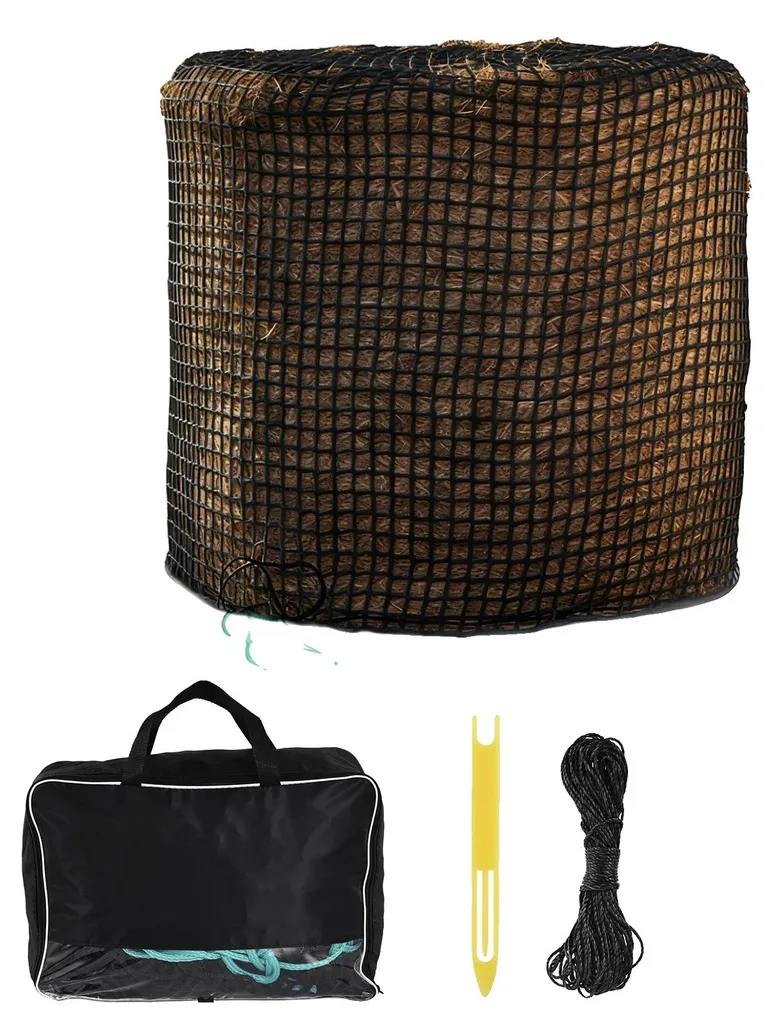 Filet à foin 1,5m pour râtelier et box, mailles 5cm pour éviter le gâchis