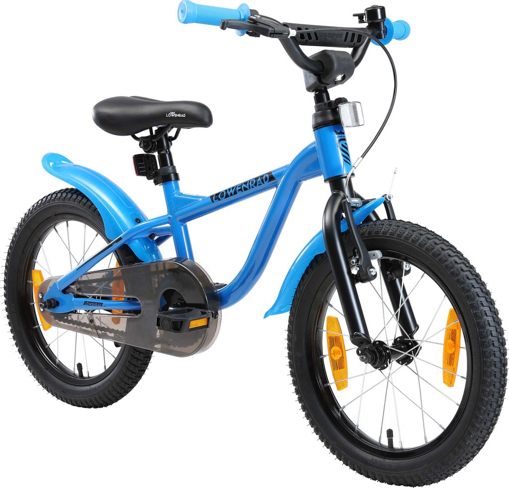 LÖWENRAD Kinder Fahrrad ab 4 Jahre | 16 Zoll Rad | Blau