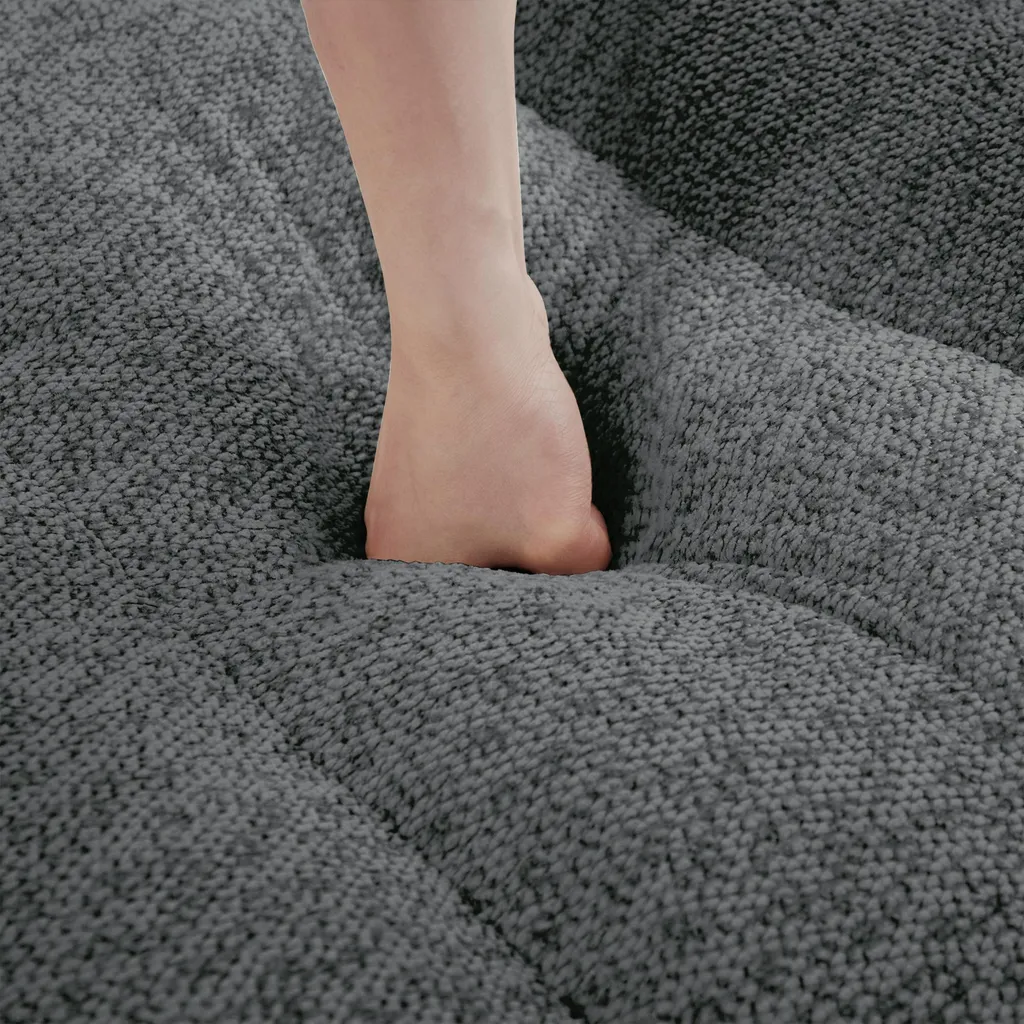 Petit canapé d'angle modulaire gris pour salon moderne, 2 places - 20