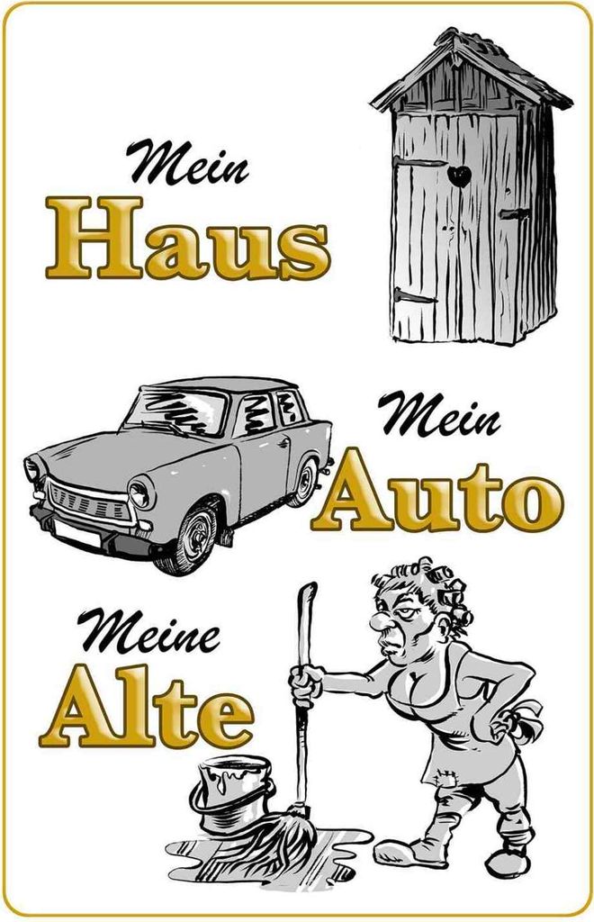 vianmo Holzschild 18x12 cm mein Haus Auto meine Alte Garage Werkstatt