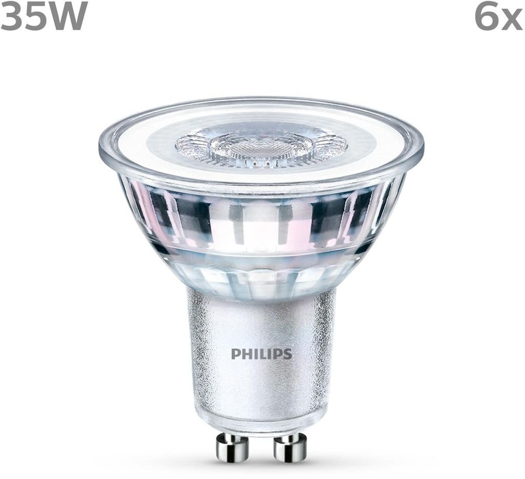 Philips Spot 35W PAR16 GU10 x6, 3,5 W, 35 W, GU10, 275 lm, Produktbild 