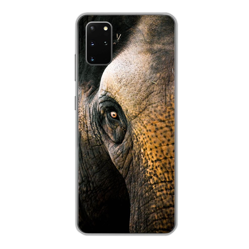 MuchoWow Handyhülle Schutzhülle Hülle für Samsung Galaxy S20 Plus Elefant - Nahaufnahme - Tiere - Natur Silikon Softcase Handy Hülle - Harts...