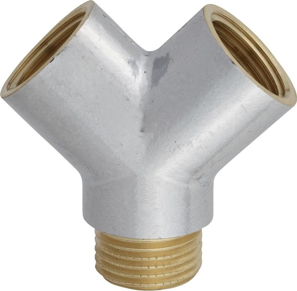 KIRCHHOFF MS Y-Verteilerstück, Chrom, 1/2IG x 1/2AG