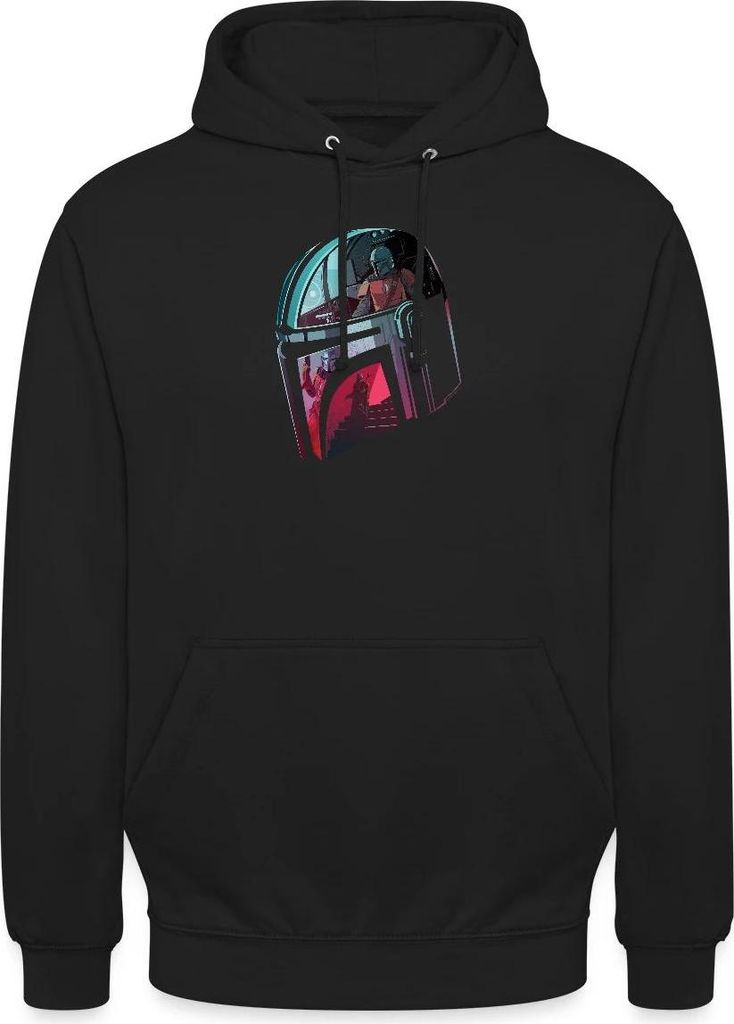 Star Wars: Mandalorian Verspiegelter Helm Uni Hoodie, XXL, Schwarz