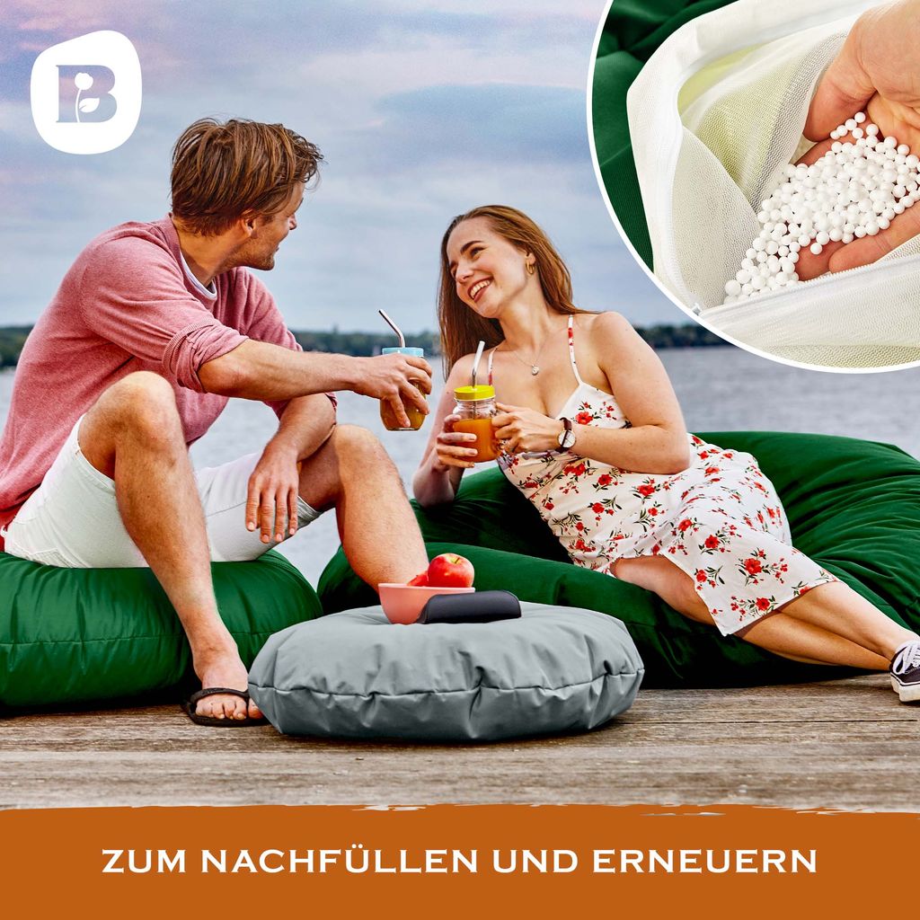 Bonvivre PREMIUM EPS Perlen 350 Liter - Nachfüllpack für Sitzsäcke, Sitzhocker, Kissen und Stillkissen