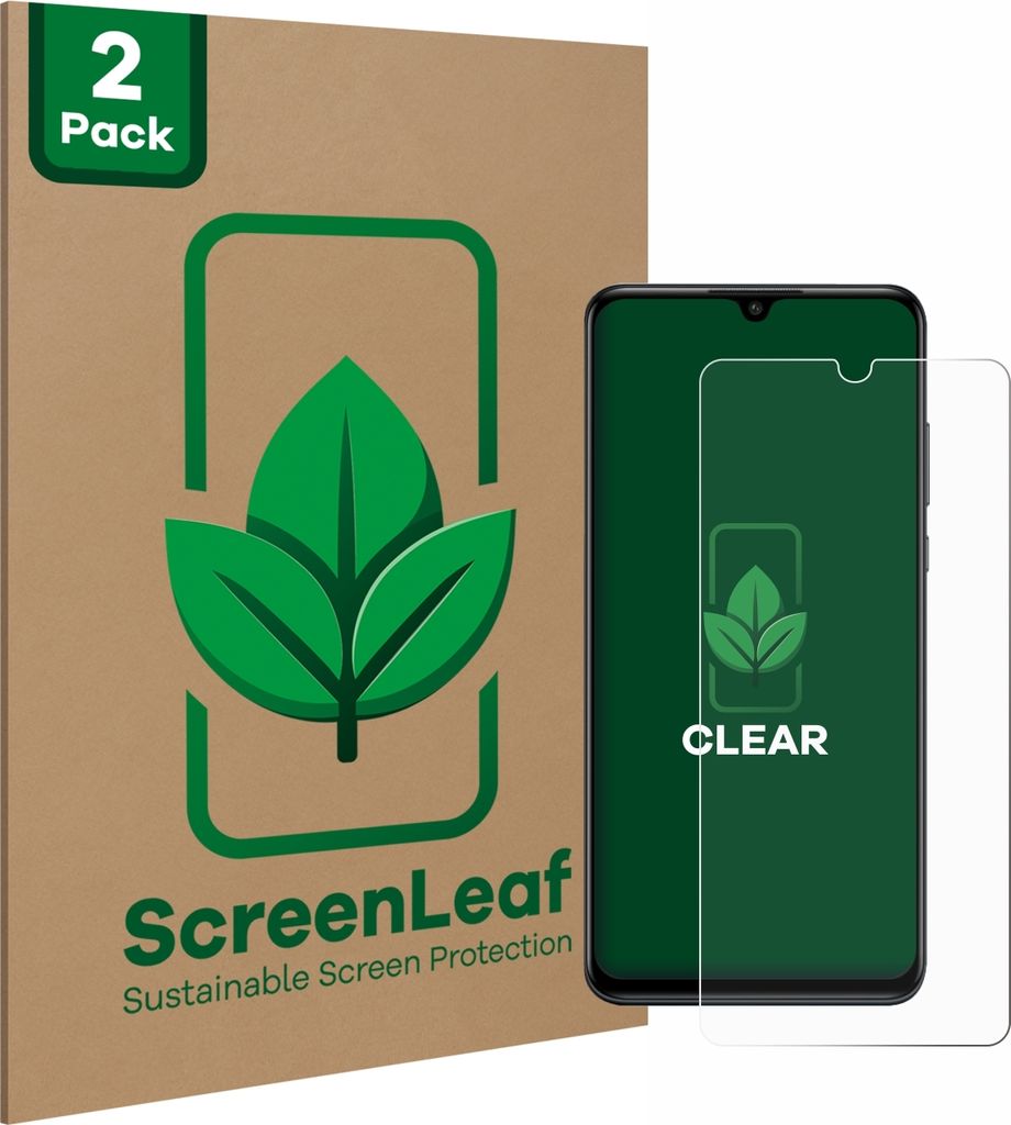 2x ScreenLeaf Schutzfolie für Huawei P30 lite / New Edition nachhaltiger Displayschutz Display Schutz Folie Klar Transparent