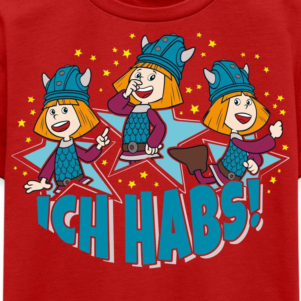 Spreadshirt Wickie Und Die Starken Männer Ich Habs Kinder Premium T-Shirt, 110/116 (4 Jahre), Rot