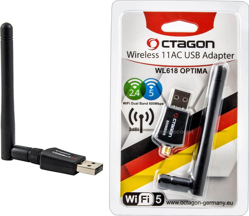 Octagon WL618 Optima 600Mbits Dual WiFi Wlan Stick HD Produktbild 