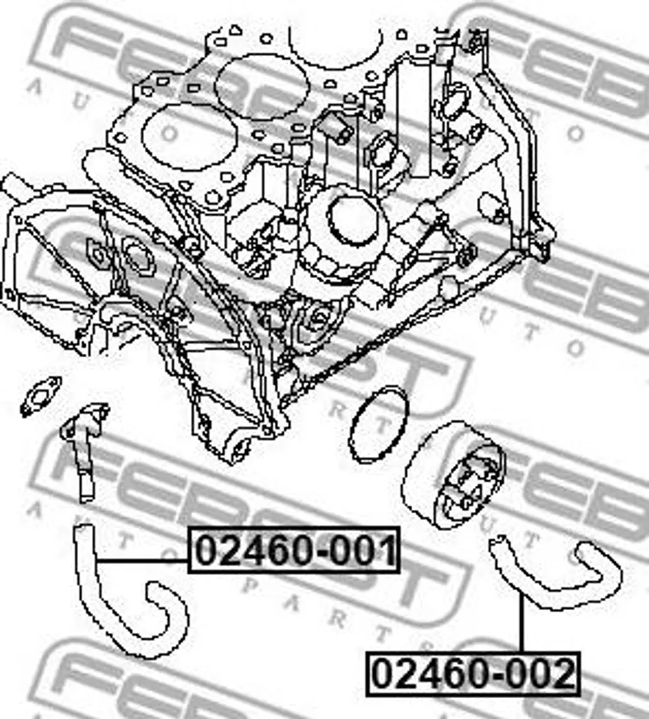 FEBEST 02460-002 Tubo del refrigerante OE 21308EB300 compatibile con Cabstar, NP300, Pathfinder
