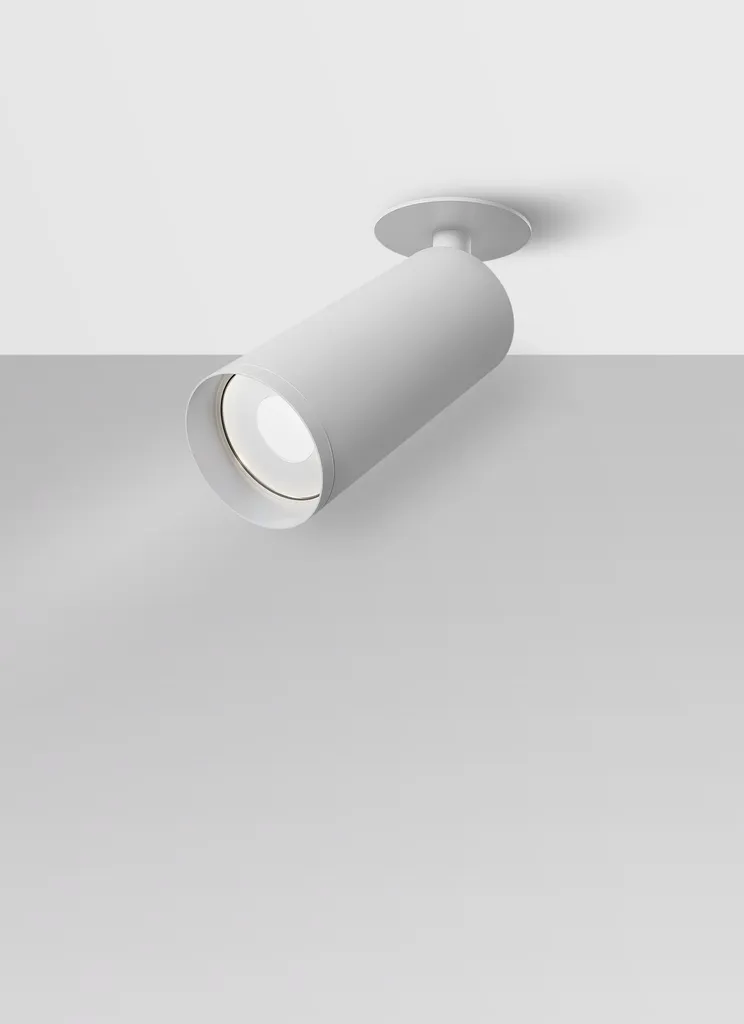 Plafonnier spot blanc réglable aluminium 19,2 cm éclairage ciblé - 5