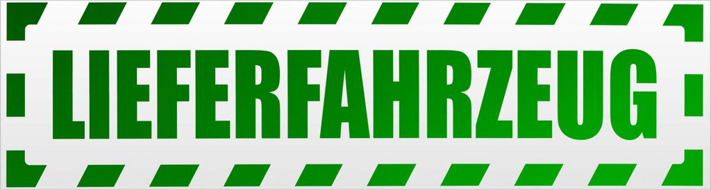Kiwistar Lieferfahrzeug gestreift Magnetschild Schild magnetisch - 60cm Grün - reflektierend - Magnetfolie für Auto PKW Kfz