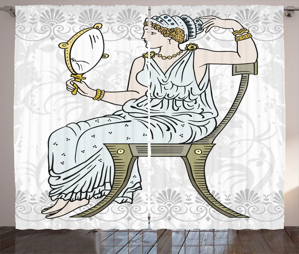 Rideau décoratif rustique 280x225 cm pour un salon au look antique