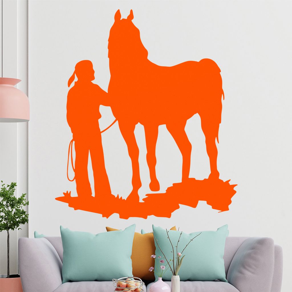 hauptsachebeklebt KIWISTAR Cowboy Pferd - Indianer Wüste Reiten Wandtattoo in 6 Größen - Wandaufkleber Wall Sticker - Dekoration, Küche, Wohnzi...