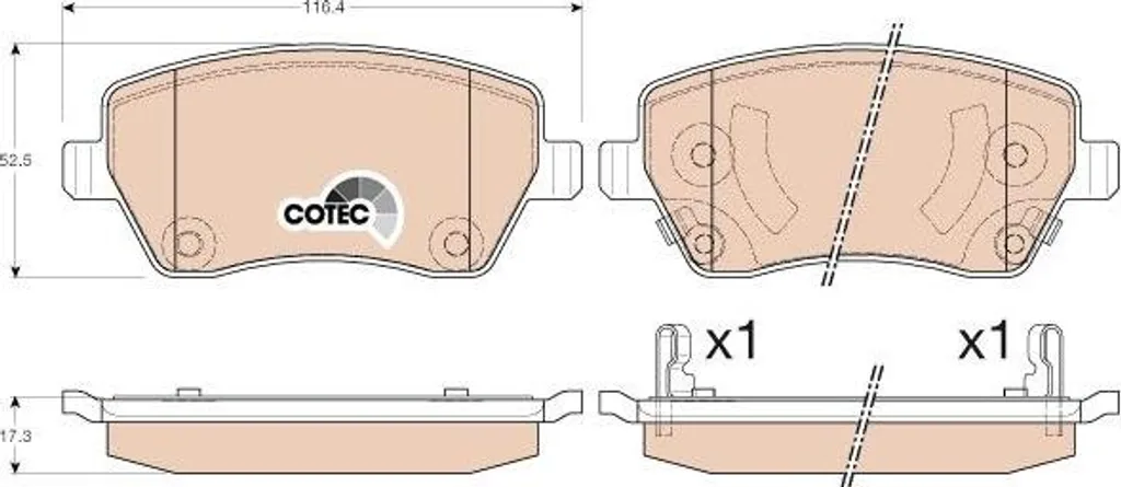 Plaquettes de frein TRW GDB3546 pour Nissan Micra et Note OE D10601HA0B