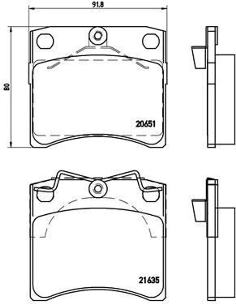 Plaquettes de frein Brembo P 85 027 pour VW T4 OE 7D698151B d'origine