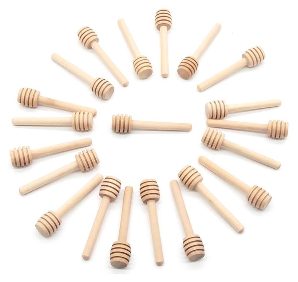 50 Stück Honigwabenstäbchen, 10 cm Mini-Honiglöffel aus Produktbild 