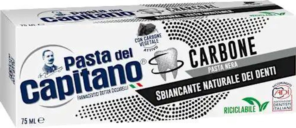 Pasta del Capitano Organic Activated Charcoal Toothpaste 75ml - Italy