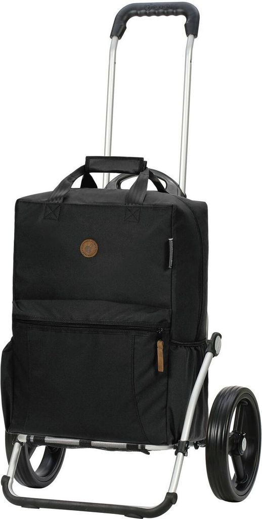 Andersen SHOPPER MANUFAKTUR Einkaufstrolley mit Laptopfach Royal Shopper Carl Black schwarz 107cm