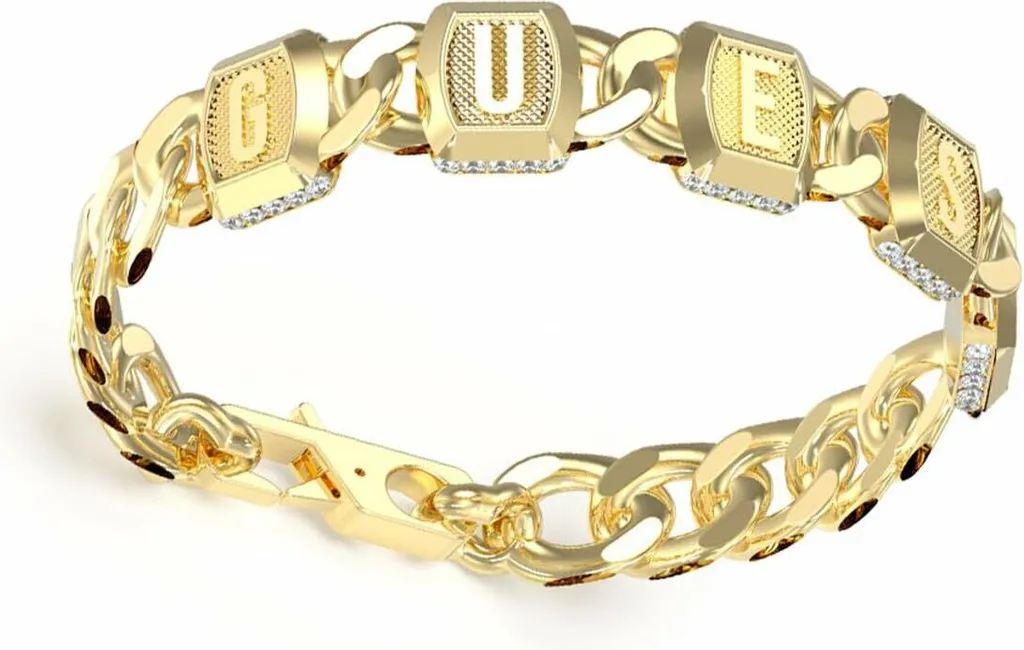 Bracelet Femme Guess JUMB05012JWYGS Doré en Acier Inoxydable Chic