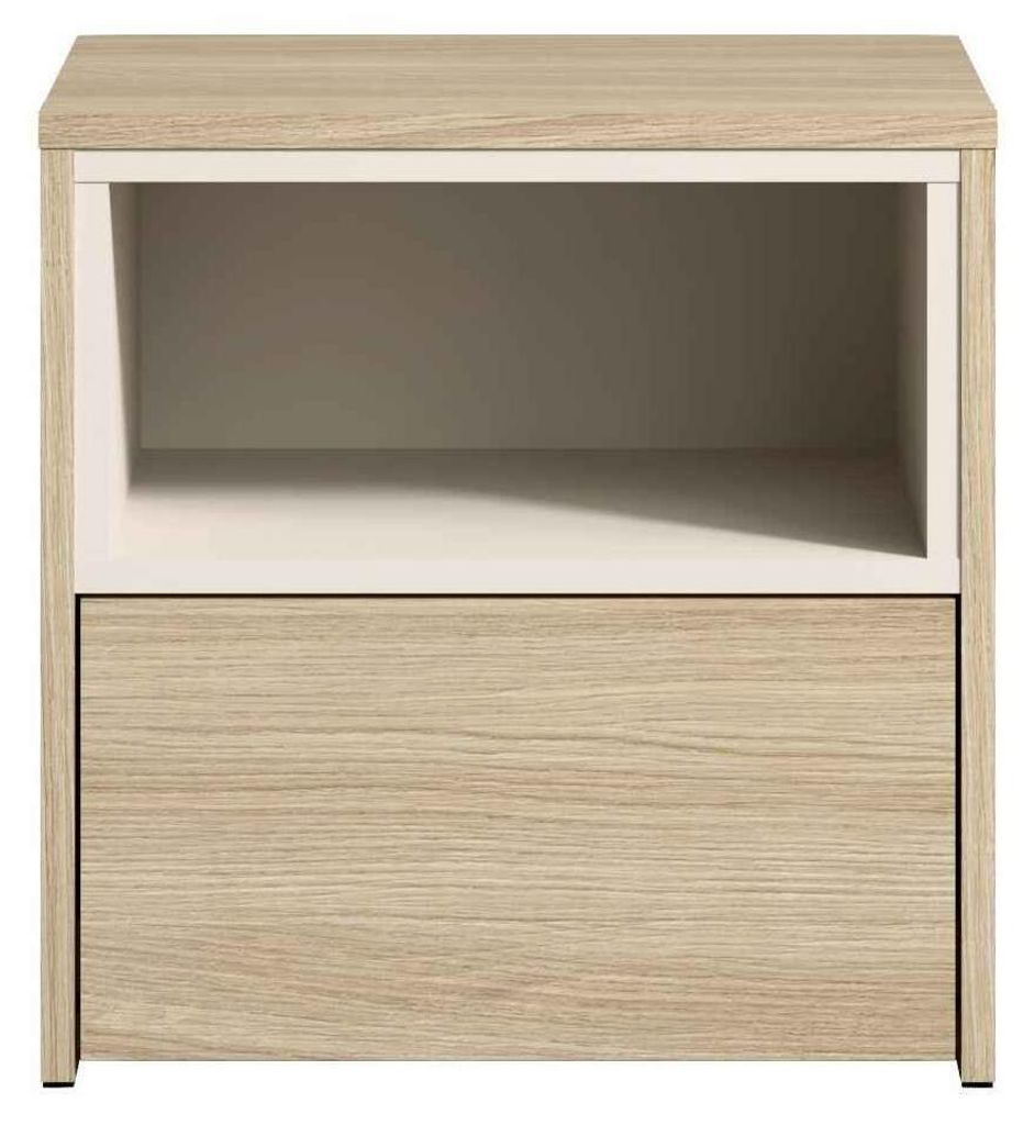 Masseno Nachttisch BALYR Nachtschrank Beistelltisch für Schlafzimmer 45 x 45,9 x 35 cm Beige