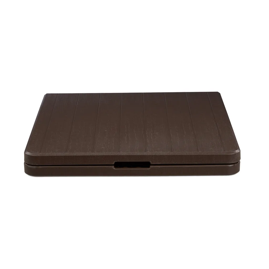 Table de terrasse pliante aspect bois résistante aux intempéries 180cm - 10