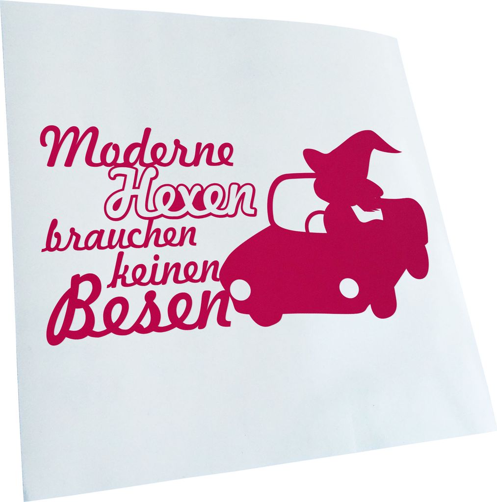 Kiwistar - Autoaufkleber - Moderne Hexen brauchen keinen Besen. Heckscheibenaufkleber - Aufkleber für Auto Kfz Fahrrad, LKW, Truck Mofa