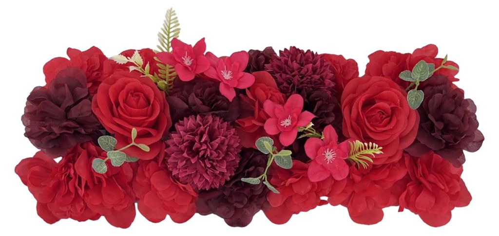 Künstliche Rosenreihe aus Seide, Rosenpaneel als DIY-Blumenwanddekoration für Hochzeitsbögen, Empfangsfeiern, Tischdekorationen und Geburtstagsf...