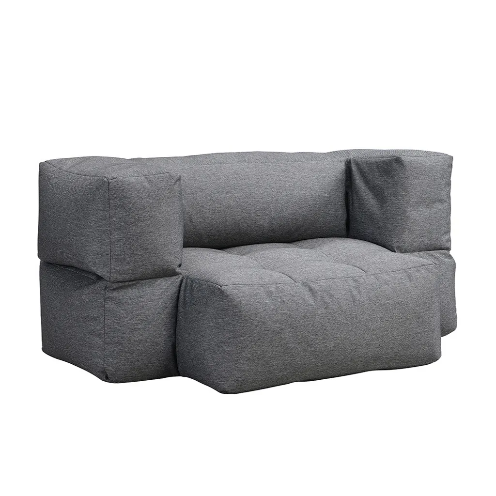 Canapé de jardin et pouf extérieur gris anthracite HEAVEN HOME DELUXE