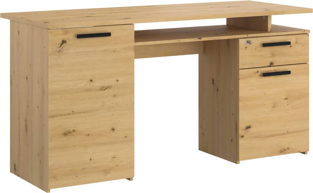 Bureau Minister 150cm Chêne avec Plateau Large et Finition Artisanale