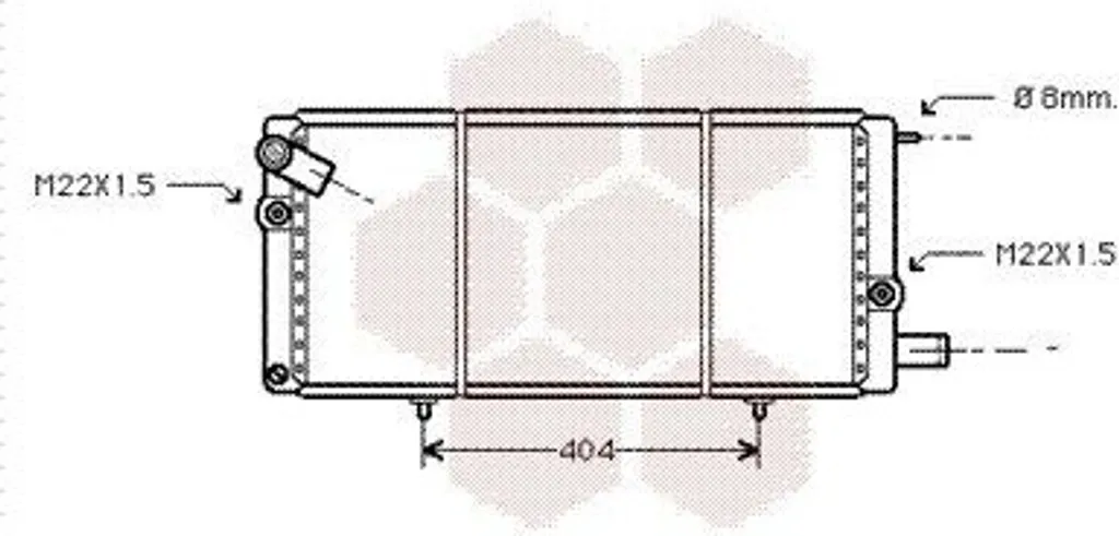 Radiateur refroidissement pour rénovation Peugeot 205 II Van Wezel 40002085