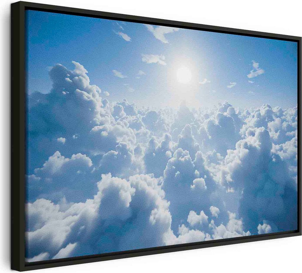 Italienischer Leinwand Leinwandbild - Heavenly Calm: Warm Rays of the Sun 60x40 cm Muster b-H-10047-b-a