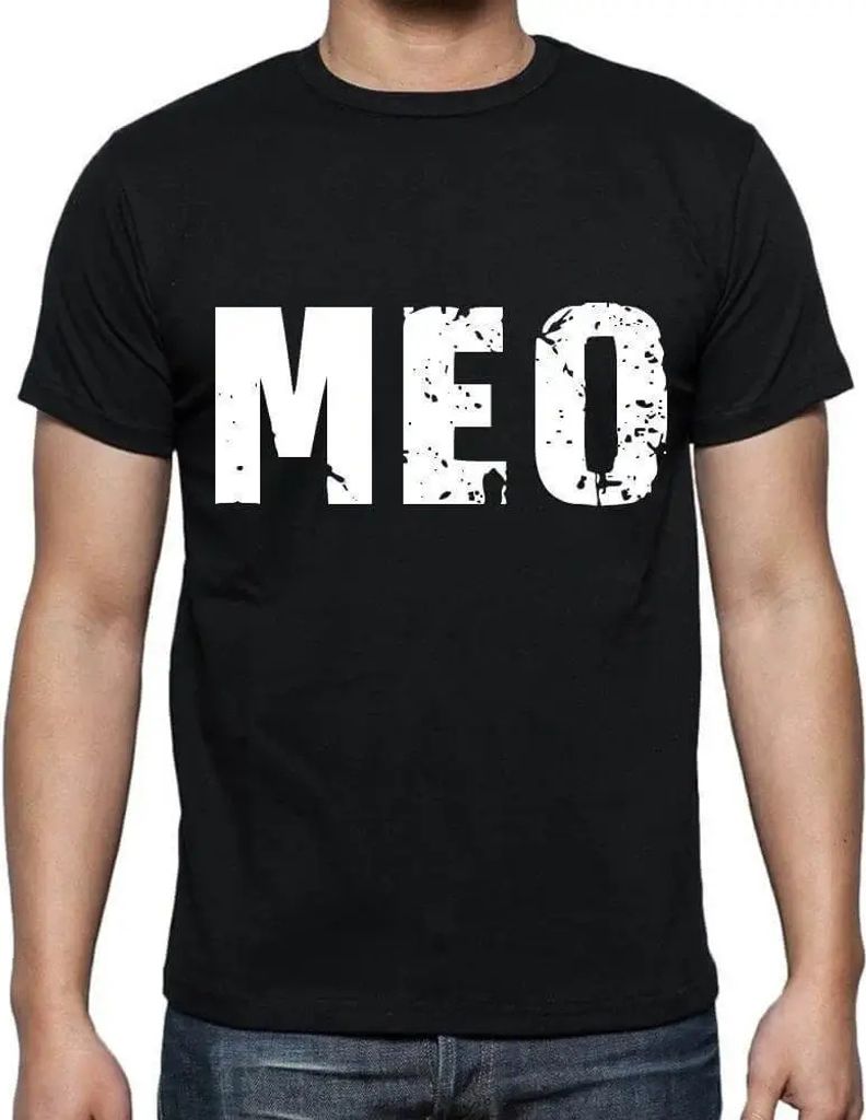 Herren Grafik T-Shirt Meo Öko-Verantwortlich Vintage Jahrgang Kurzarm Lustige Druck Geburtstag Geschenk Mann