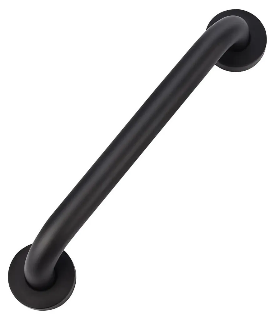 Barre de sécurité pour douche et baignoire en acier noir mat de 30cm