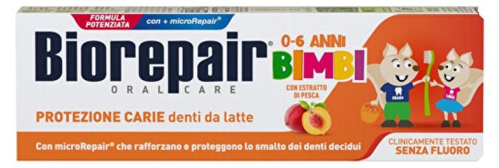 Biorepair | Kinderzahnpasta - 50ml - Pfirsich Geschmack - Produktbild 