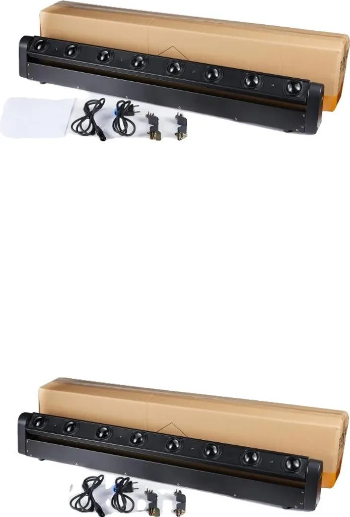Projecteur de Scène Motorisé LED RGBW 4-en-1 Contrôle DMX Pack Duo Noir