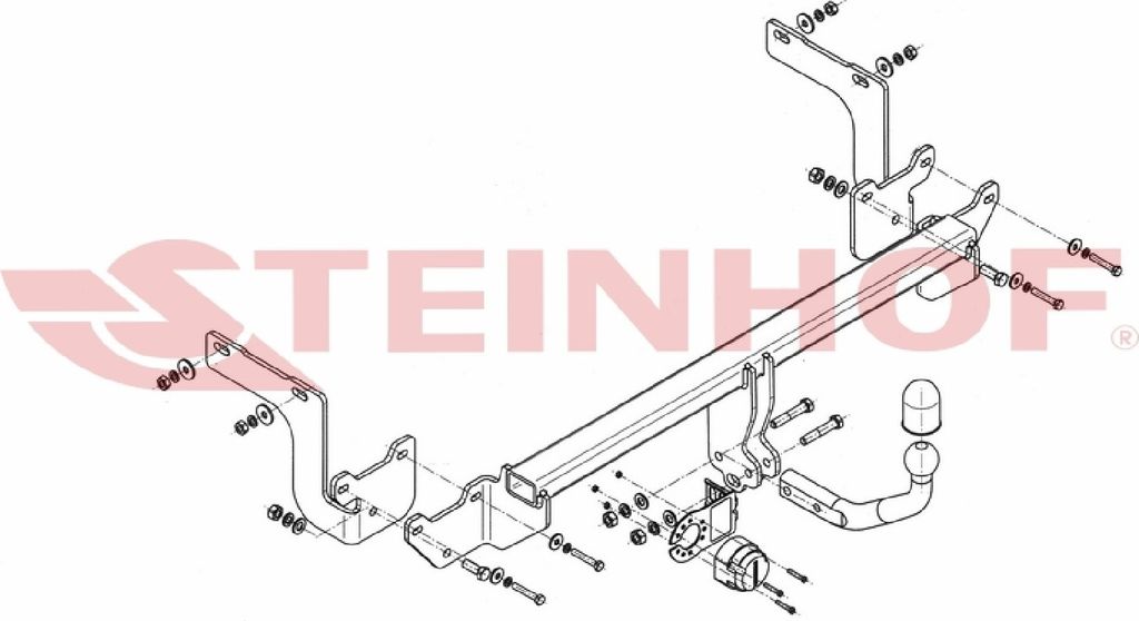 Z546203 Anhängerkupplung passend für CITROEN C4 Picasso 2013-2018 starr