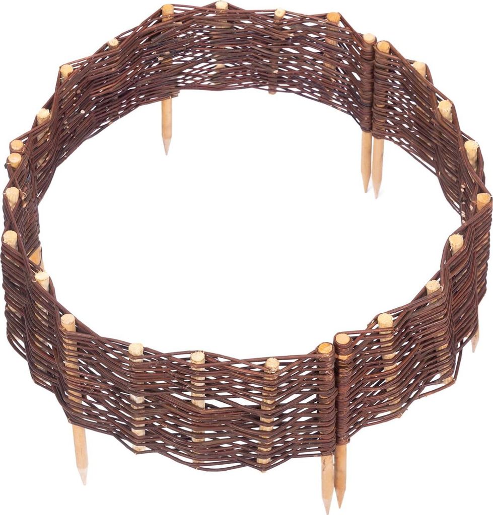 BooGardi Beetbegrenzung aus Weide · ( H 20 x Ø 70 cm 1 Kreis ) · Beeteinfassung in Vielen Größen · Weidenzaun zur Beet-Umrandung