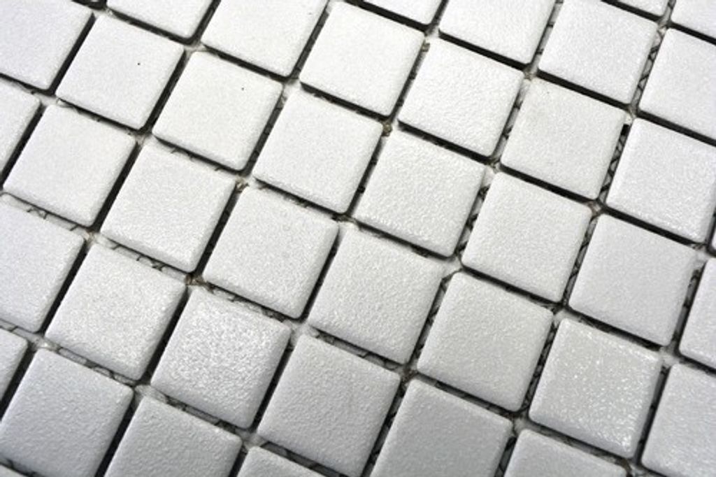 Biała mozaika ceramiczna, biała matowa mozaika do ścian i podłóg