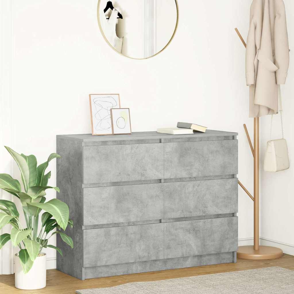 vidaXL Príborník betón sivý 100x35x76 cm materiál na báze Obrázok produktu 