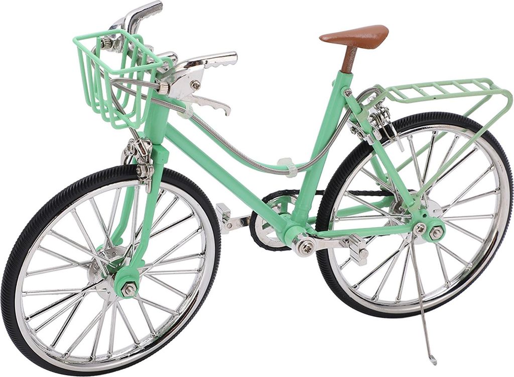 Mini-Fahrradmodell, Simulationsbasiertes Design, langlebige Legierung, hellgrün, auffällig, tolles Deko-Spielzeug