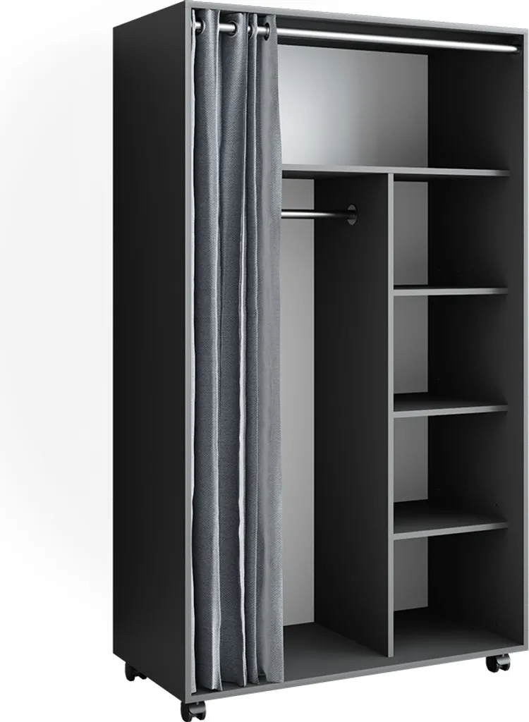 Armoire Grise 100x168cm Vicco Doros - Structure Robuste et Design Chic