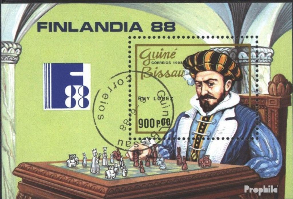 Briefmarken Guinea-Bissau 1988 Mi Block274 (kompl.Ausg.) gestempelt FINLANDIA 88, Helsinki