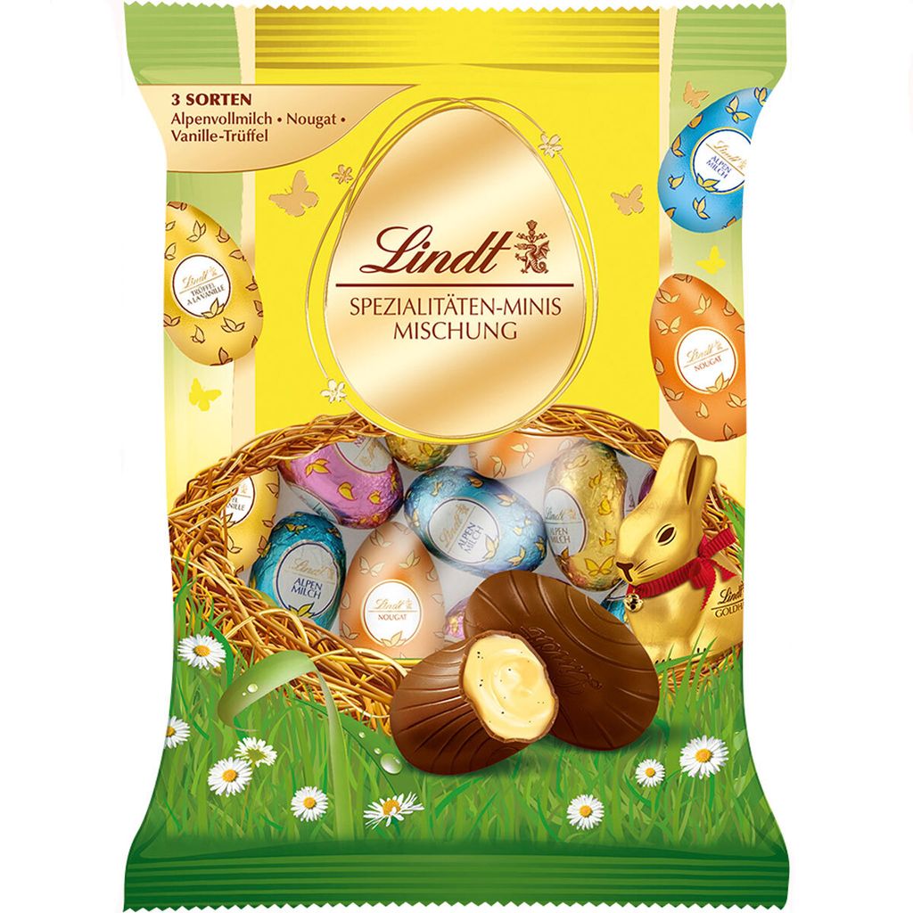 Lindt Spezialitäten Minis einzelne gefüllte Mini Ostereier 100g