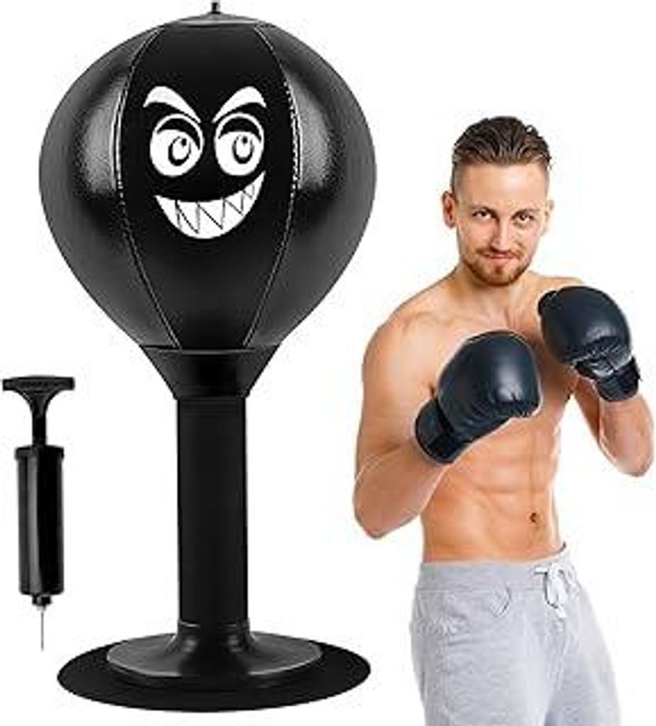 Büro Punchingball, Sandsack Boxsäcke Desktop Punching Bag Fun Punch Rage Bag Mini Tischiboxsack Mit Tischklemme Tisch Boxsack Punching Ball Set B...