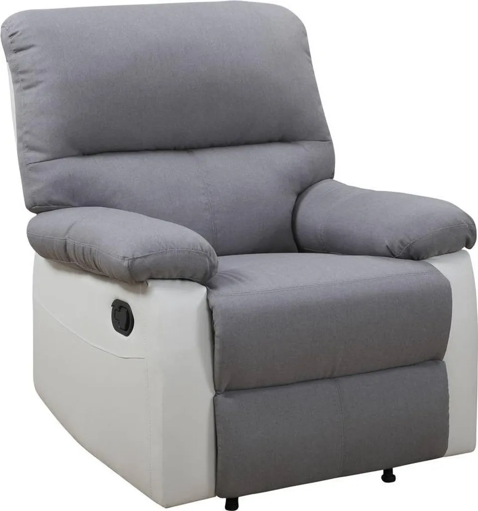 Soulager le mal de dos avec le fauteuil relax Lincoln blanc et gris