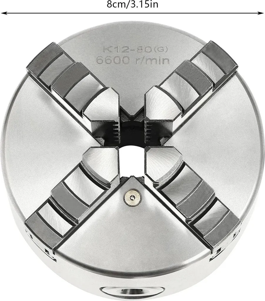 Mandrin 80 mm à 4 mors autocentrants réversibles en acier haute précision - 3