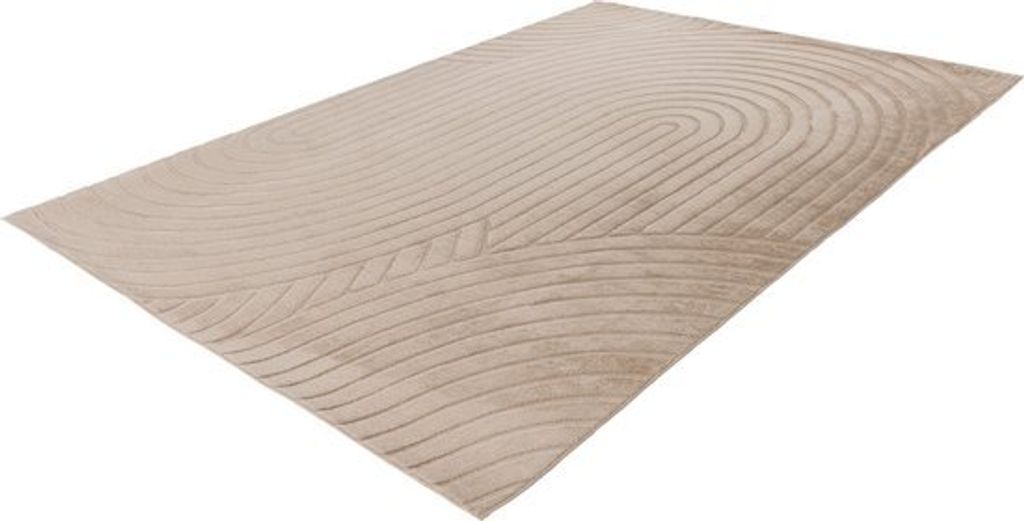 Lalee Comfort - Japandi Teppich - Super soft - Teppich - Teppich hoch niedrigflorig einfarbig Flauschig beige 160x230 cm