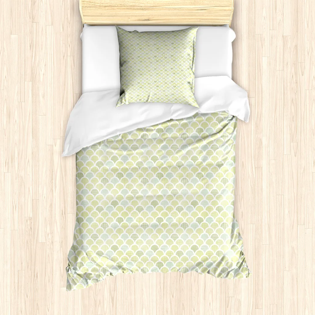 Set Copripiumino Anluoer Letto Singolo In Una Borsa, 5 Pezzi Verde Oliva - Piumino 270 G/m², Lenzuolo Con Angoli Fino A 40 Cm, Federe