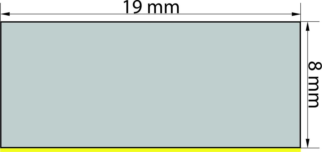 ZKS8x19 (VPE 1x10 m) Zellkautschuk - Streifen 8x19 mm einseitig selbstklebend (als Montagehilfe)
